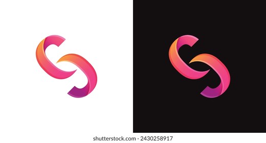 Vector abstract colorful letter s logo design