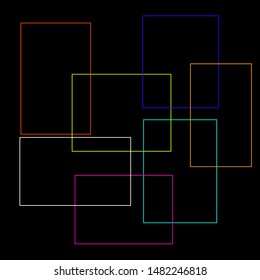 Vector Abstract Colorful Line Square Backgrounds Stock Vector (Royalty ...