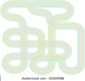 vector Abstract colorful lines background for design