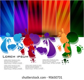 vector abstract colorful lines background