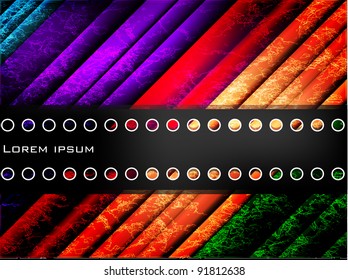 vector abstract colorful lines background and black