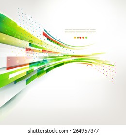 Vector abstract colorful lines illustration. Motion wave. Eco friendly, season background