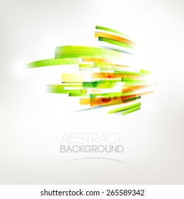 Vector abstract colorful lines illustration, single linear design object. Motion wave. Eco friendly, season background