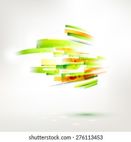 Vector abstract colorful lines illustration, single linear design object. Motion wave. Eco friendly, season background
