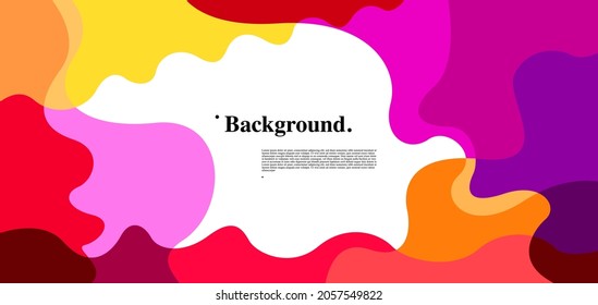 Vector Abstract Colorful Liquid and Curve Background 