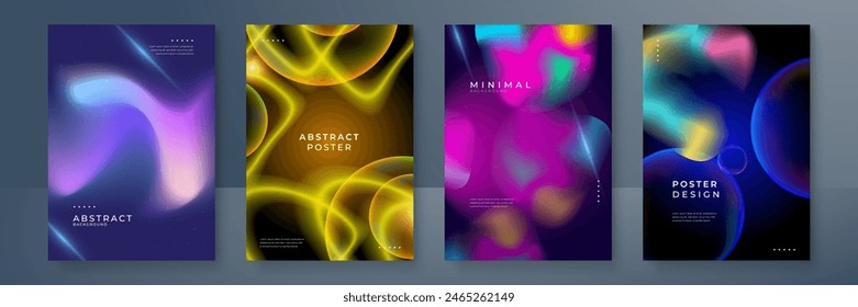 Vector abstracto colorido líquido líquido poster fondo