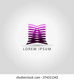 Vector abstract colorful logo, icon isolated. geometric shape