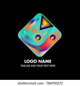 Vector abstract colorful logo Mexican tribal 
