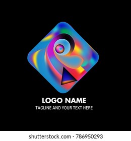 Vector abstract colorful logo Mexican tribal 