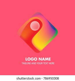 Vector abstract colorful logo Mexican tribal 