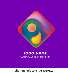 Vector abstract colorful logo Mexican tribal 