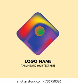 Vector abstract colorful logo Mexican tribal 