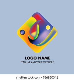 Vector abstract colorful logo Mexican tribal 