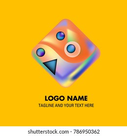 Vector abstract colorful logo Mexican tribal 