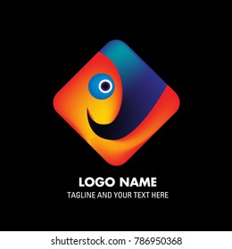 Vector abstract colorful logo Mexican tribal 