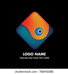 Vector abstract colorful logo Mexican tribal 