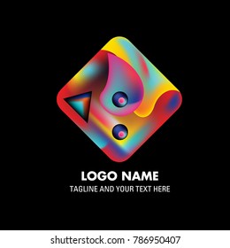 Vector abstract colorful logo Mexican tribal 