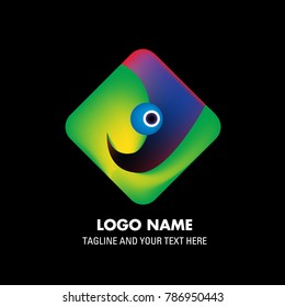 Vector abstract colorful logo Mexican tribal 