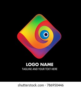 Vector abstract colorful logo Mexican tribal 