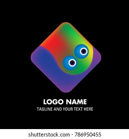 Vector abstract colorful logo Mexican tribal 