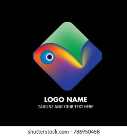 Vector abstract colorful logo Mexican tribal 