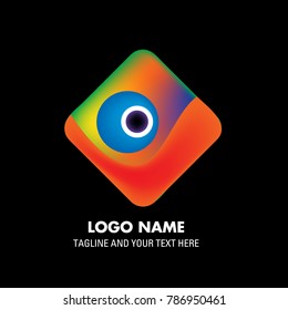 Vector abstract colorful logo Mexican tribal 