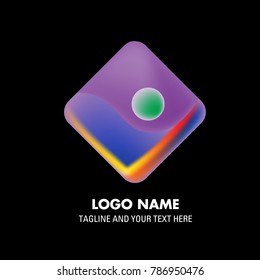 Vector abstract colorful logo Mexican tribal 