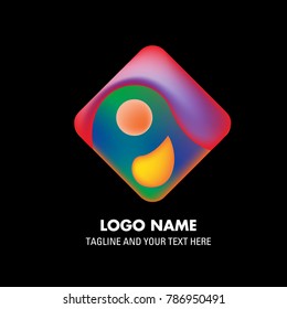 Vector abstract colorful logo Mexican tribal 