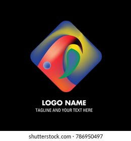 Vector abstract colorful logo Mexican tribal 
