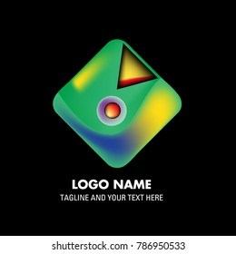 Vector abstract colorful logo Mexican tribal 