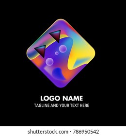 Vector abstract colorful logo Mexican tribal 