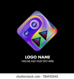Vector abstract colorful logo Mexican tribal 