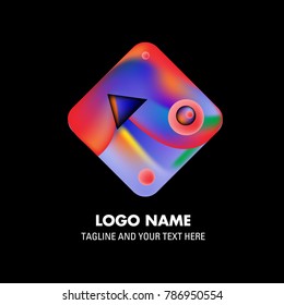Vector abstract colorful logo Mexican tribal 