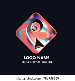 Vector abstract colorful logo Mexican tribal 