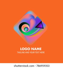 Vector abstract colorful logo Mexican tribal 