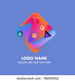 Vector abstract colorful logo Mexican tribal 