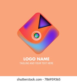 Vector abstract colorful logo Mexican tribal 