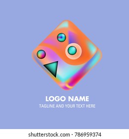 Vector abstract colorful logo Mexican tribal 