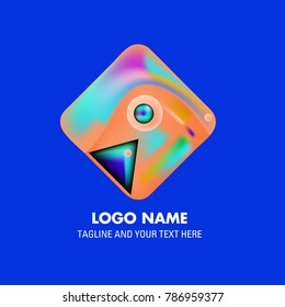 Vector abstract colorful logo Mexican tribal 