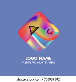 Vector abstract colorful logo Mexican tribal 