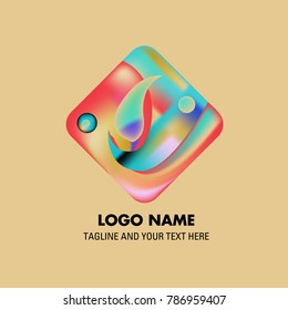 Vector abstract colorful logo Mexican tribal 