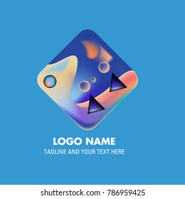Vector abstract colorful logo Mexican tribal 