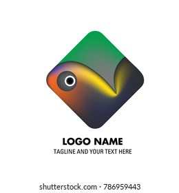 Vector abstract colorful logo Mexican tribal 