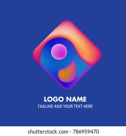 Vector abstract colorful logo Mexican tribal 
