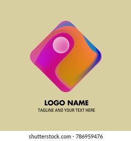Vector abstract colorful logo Mexican tribal 