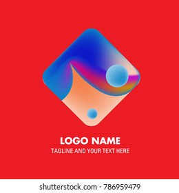 Vector abstract colorful logo Mexican tribal 