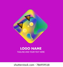 Vector abstract colorful logo Mexican tribal 