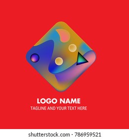 Vector abstract colorful logo Mexican tribal 