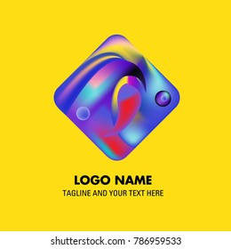 Vector abstract colorful logo Mexican tribal 