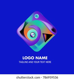 Vector abstract colorful logo Mexican tribal 